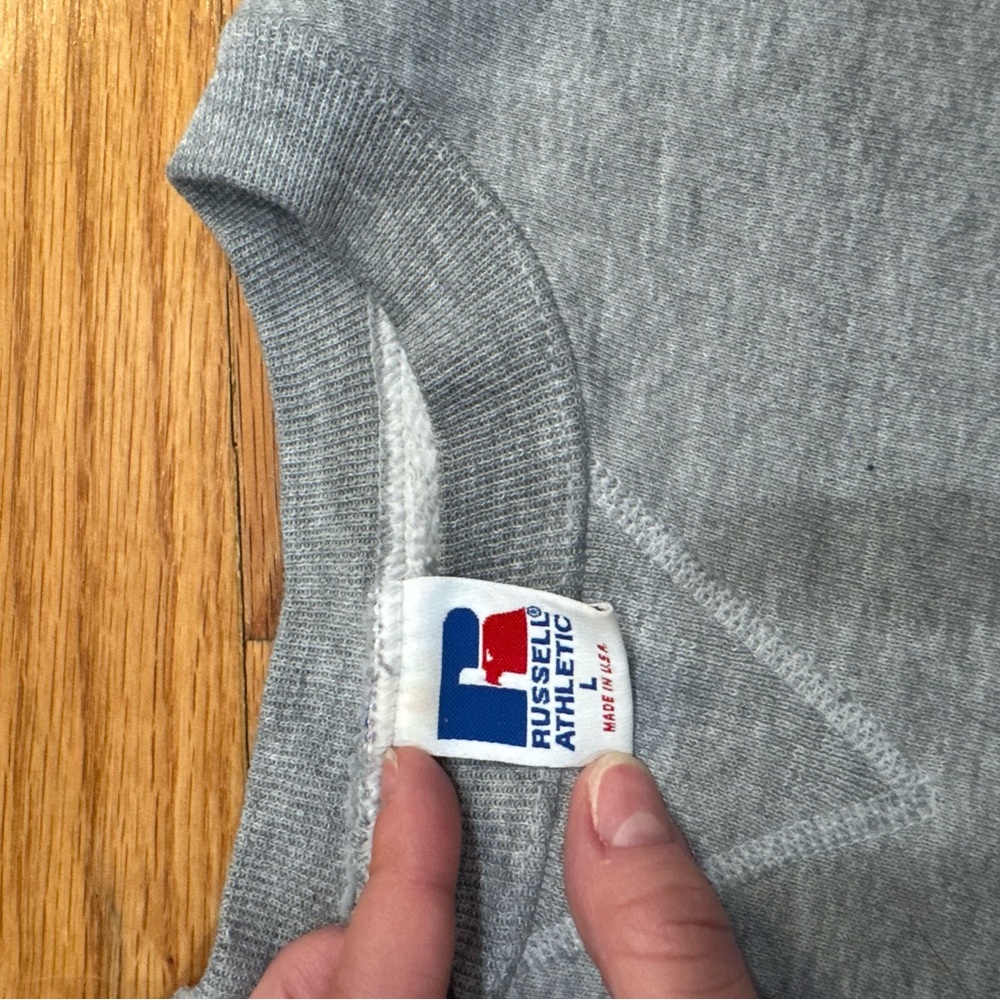 Russell Athletic Gray Oklahoma Sooners Crewneck Sweater - Picture 4 of 4